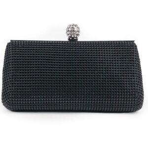 Whiting & Davis Black Shimmer Crystal Ball Clutch/Wristlet Bag. Black Tie